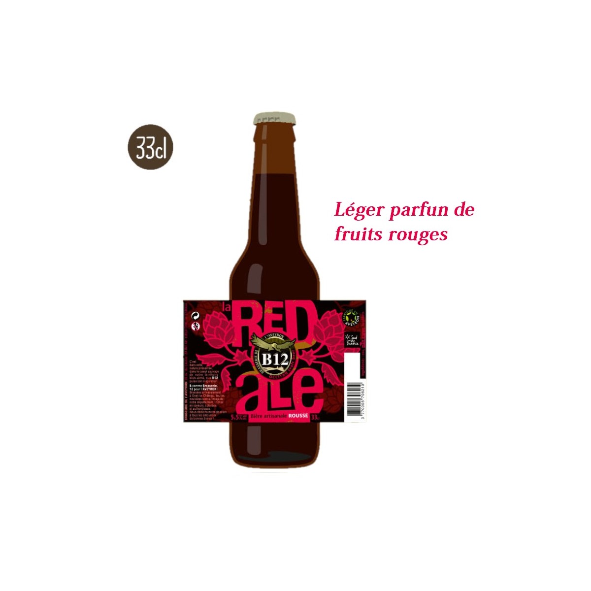 Bière de l'Aveyron B12 RED ALE - 33cl