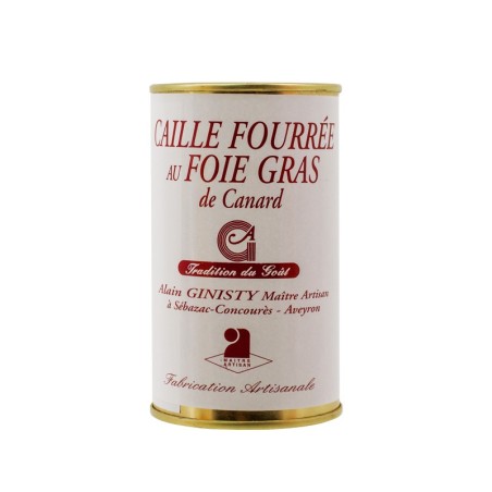 Caille fourée au foie gras de canard (190gr)
