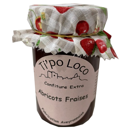 Confiture Ti'po Loco - Abricots fraises  (240g)