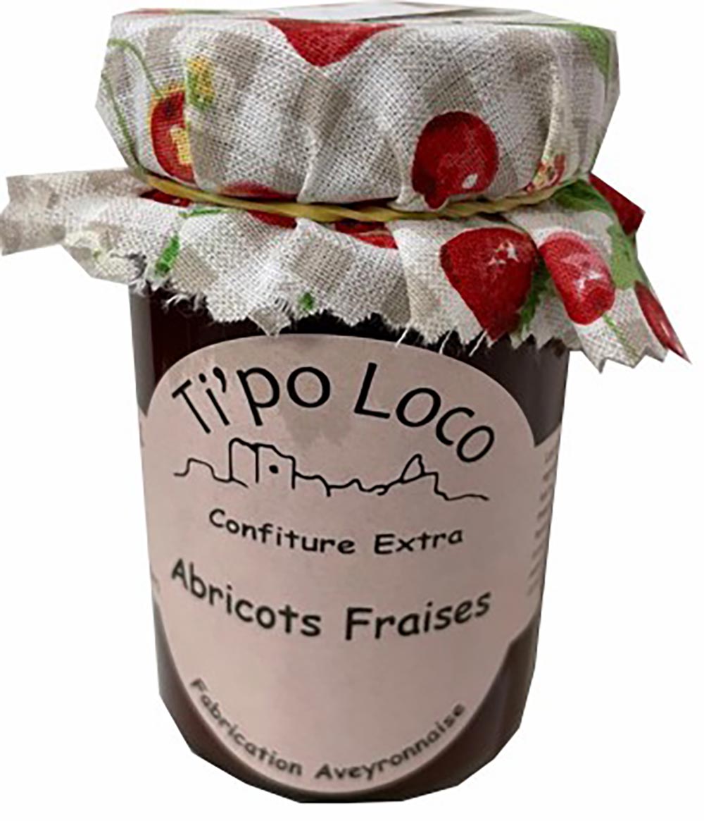 Confiture Ti'po Loco - Abricots fraises  (240g)