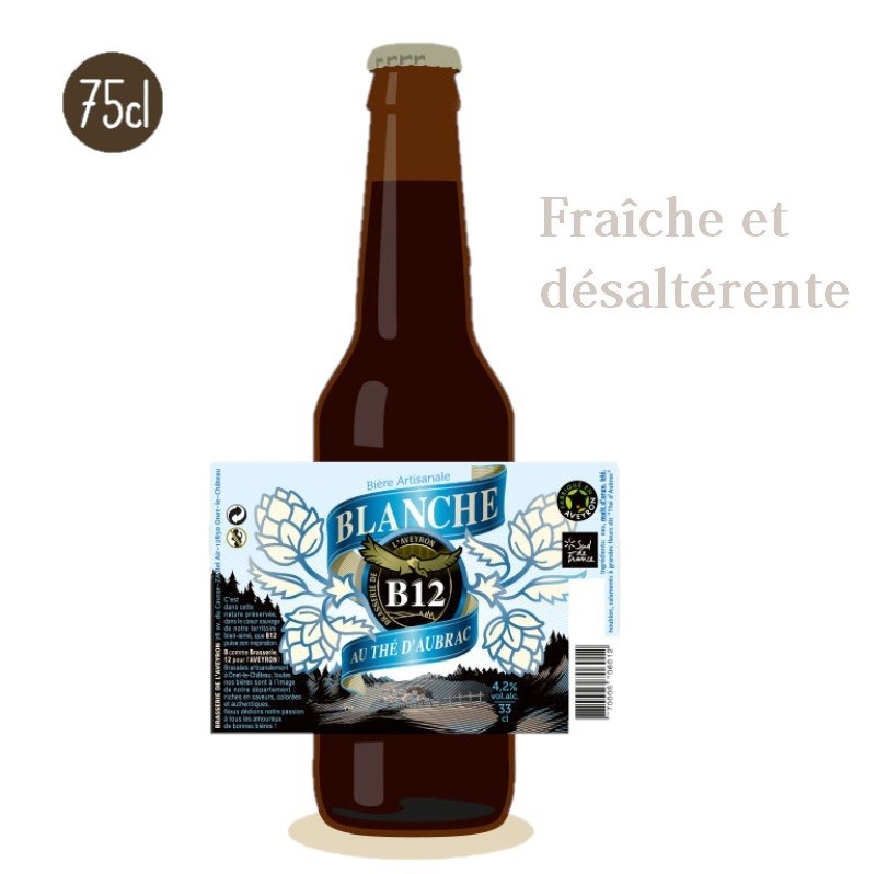 Bière de l'Aveyron B12 Blanche - 75cl